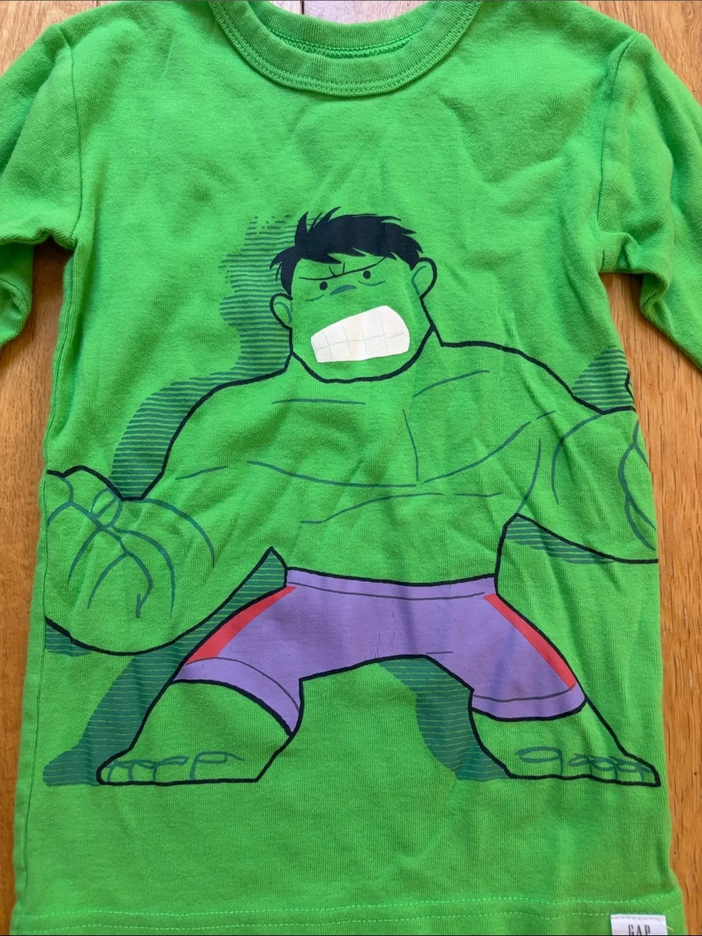 GAP Kids Green Marvel Hulk Long Sleeve Pajama Set